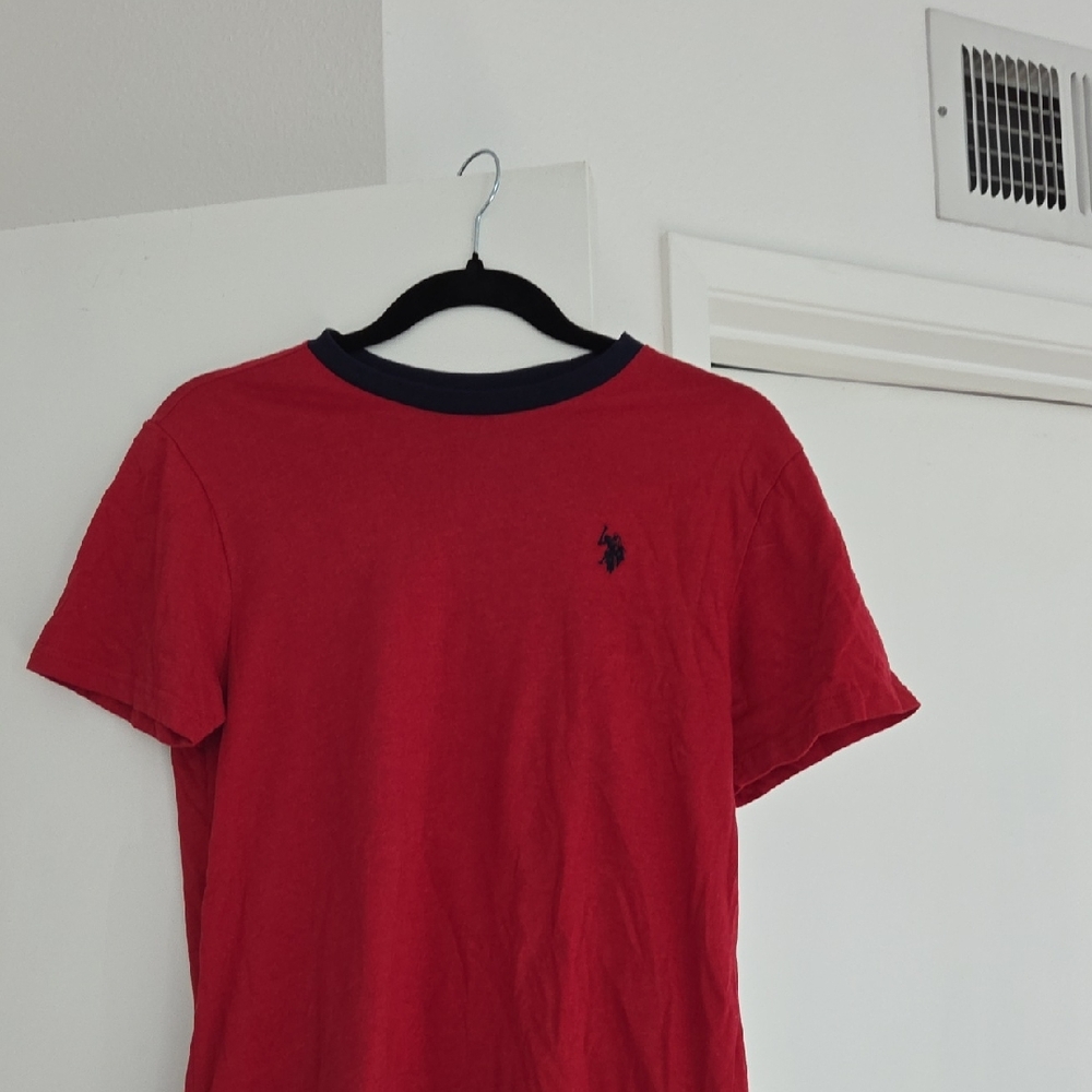 BOGO Ralph Lauren Red Tee with Navy Trim And Nautica Pants For Free